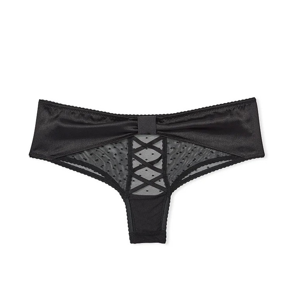 Victoria's Secret Very Sexy Back Cut-Out Cheeky Panty Black Small NEW - Picture 2 of 7